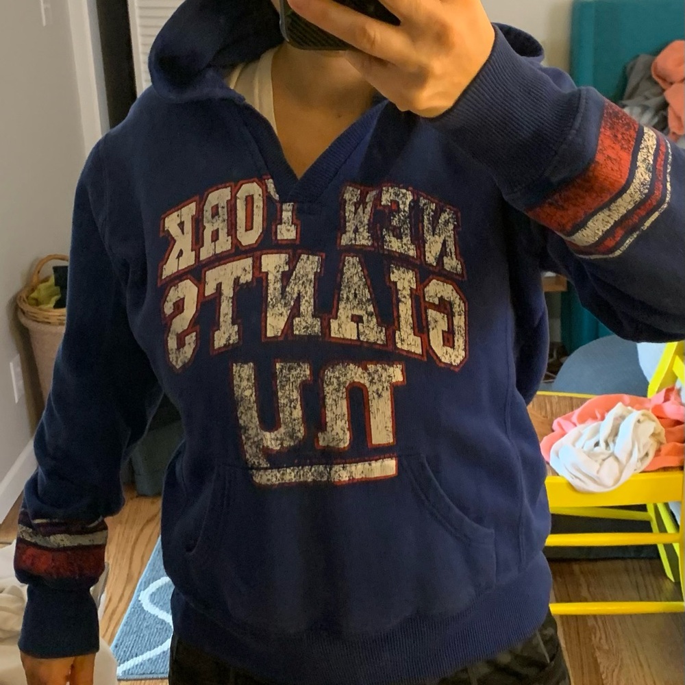 New York giants v neck hoodie